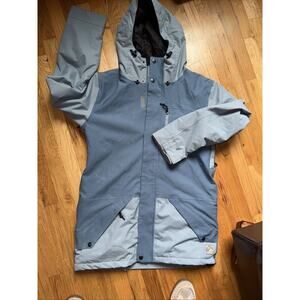 Airblaster Glacier Snowboard Jacket Men’s Size Large Blue Lined EUC 15k 10k
